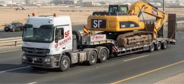 Transporting excavator equipment